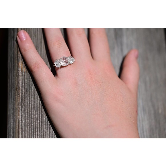 Unique Engagement Ring, Diamond Ring, raw stone ring, Anniversary Ring, - Picture 1 of 5